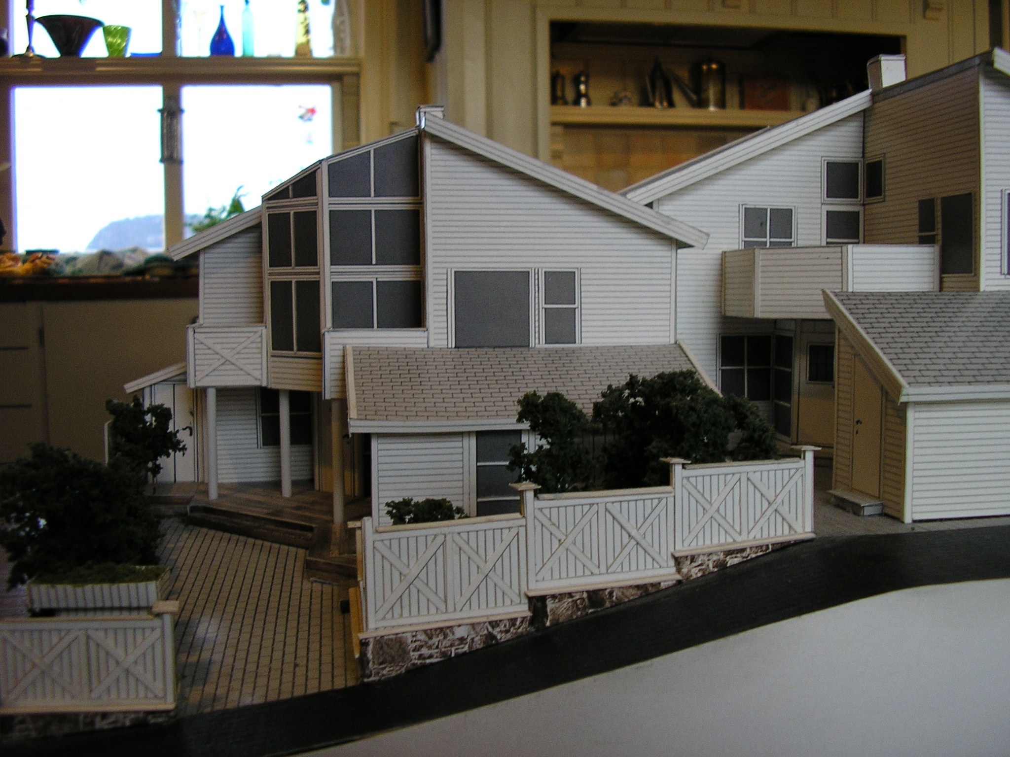 Model of home in Norway w/ sunspace addition